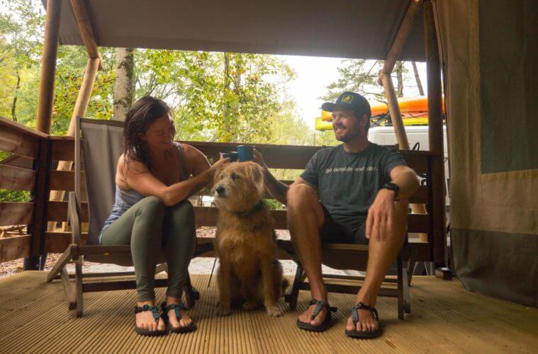 Glamping with a dog in the Smokies