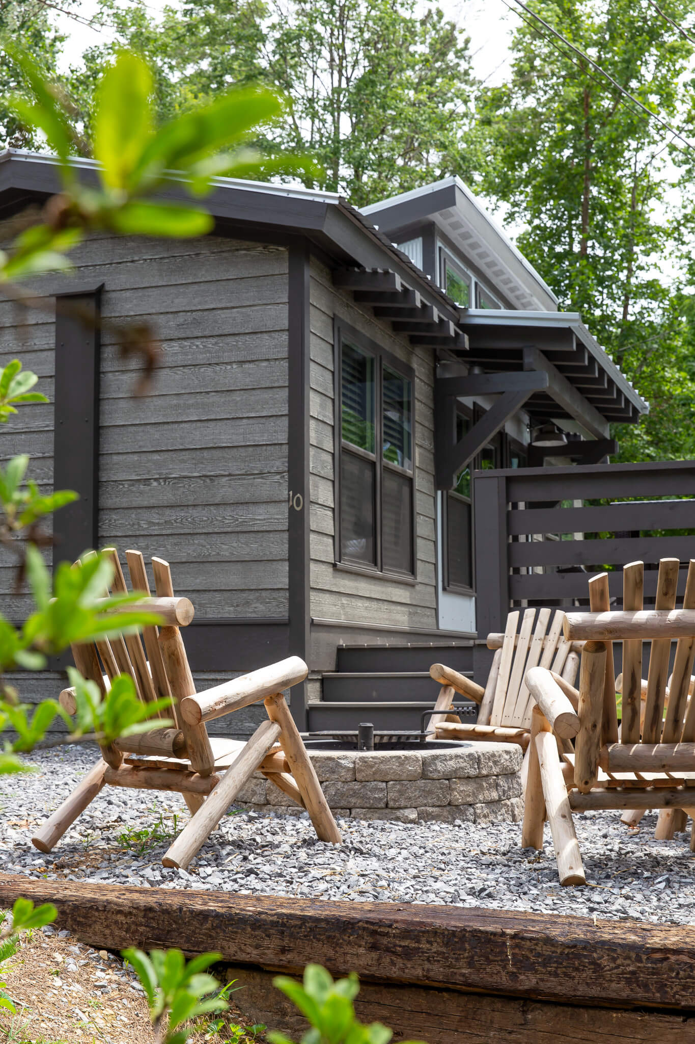 The Townsend Tiny Home in Smokies - Fire Pit and Seating Area